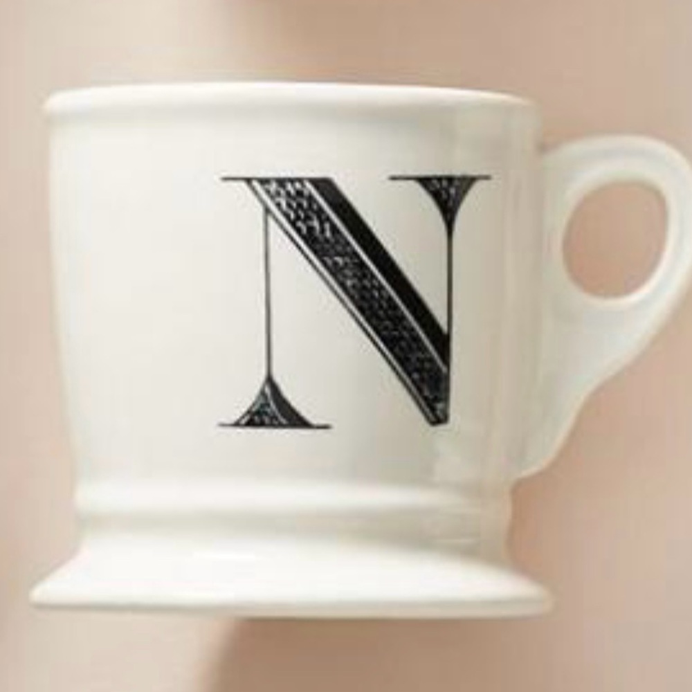 Anthropologie N Monogram Mug
